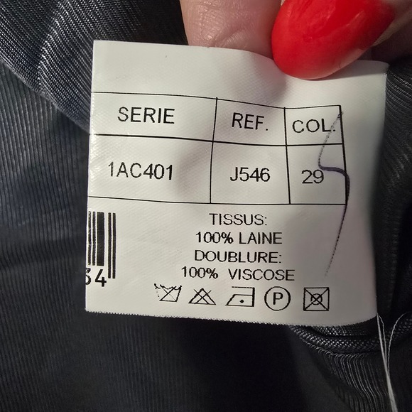 DE FURSAC Zignone Collaboration Men's Blazer Suit Jacket Dark Gray Pinstripe - Picture 8 of 11